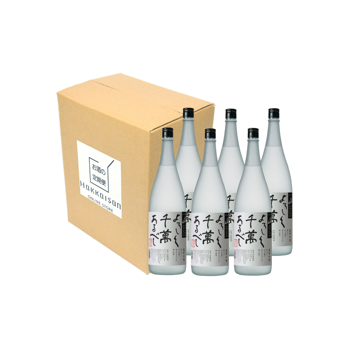 【お酒の定期便】八海山本格米焼酎 黄麹三段仕込 よろしく千萬あるべし 1800ml × 6本