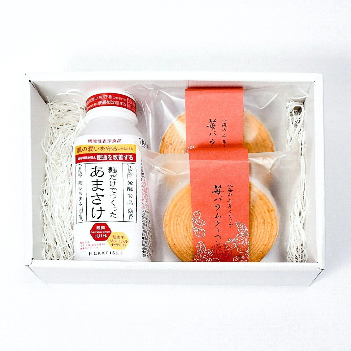 【季節の味わい】あまさけ410gといちごバウムミニ2個セット