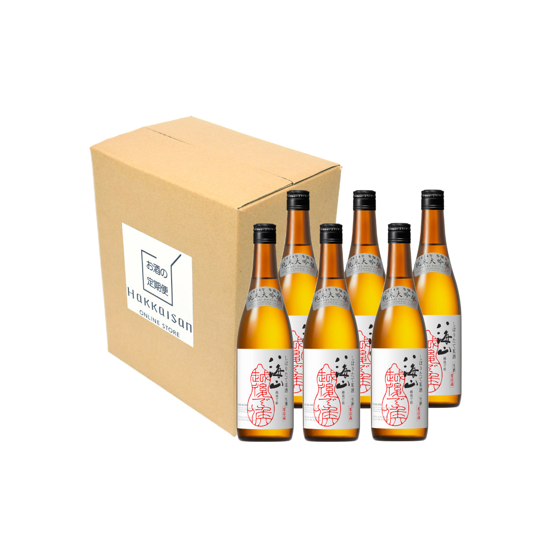 【お酒の定期便】純米大吟醸 八海山 しぼりたて原酒 越後で候 720ml × 6本
